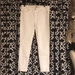 PAIGE White Skinny Jean with Zip Ankle for SALE!